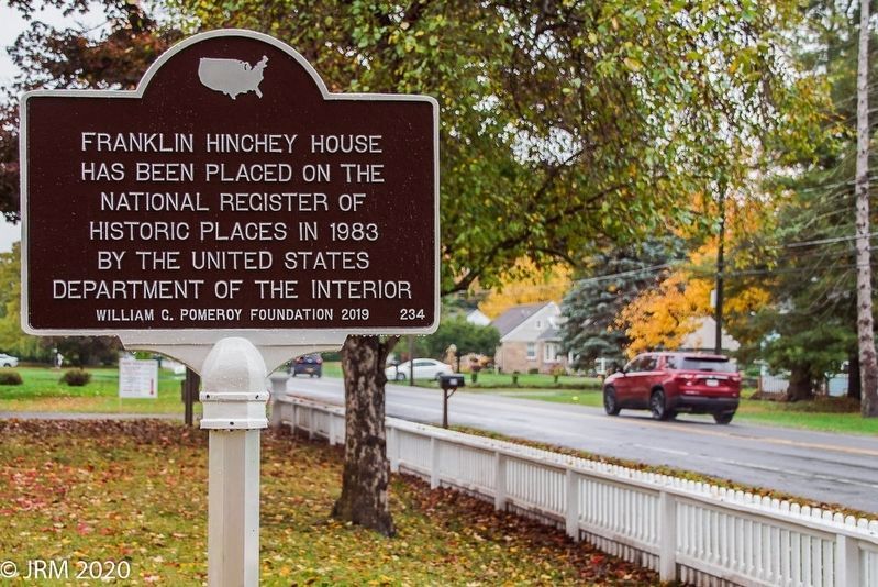 Franklin Hinchey House Marker Obverse image. Click for full size.