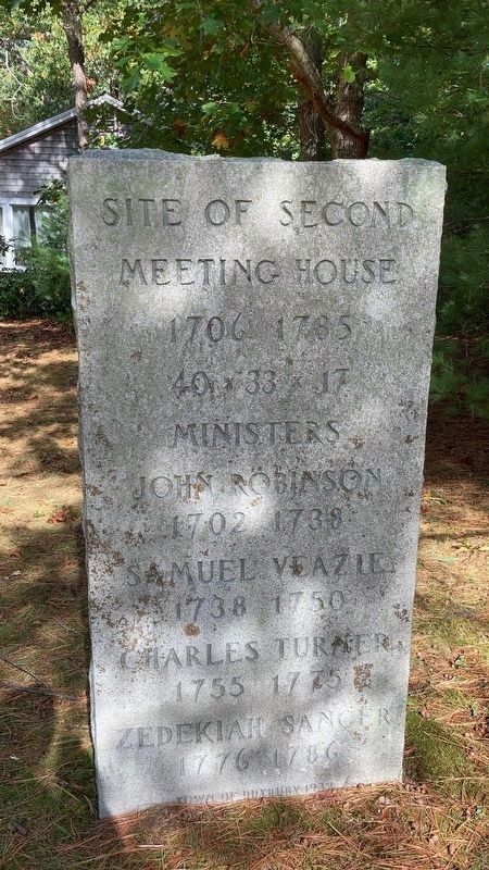 Site of Second Meeting House Marker image. Click for full size.