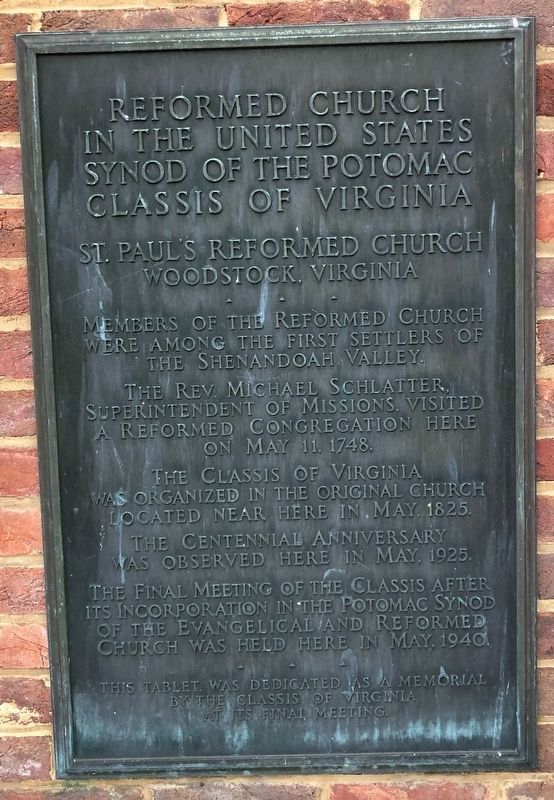 Reformed Church in the United States Marker image. Click for full size.