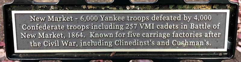 New Market Marker. Click for full size. New Market Marker image. Click for full size.