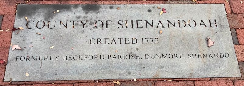 County of Shenandoah Marker image. Click for full size.