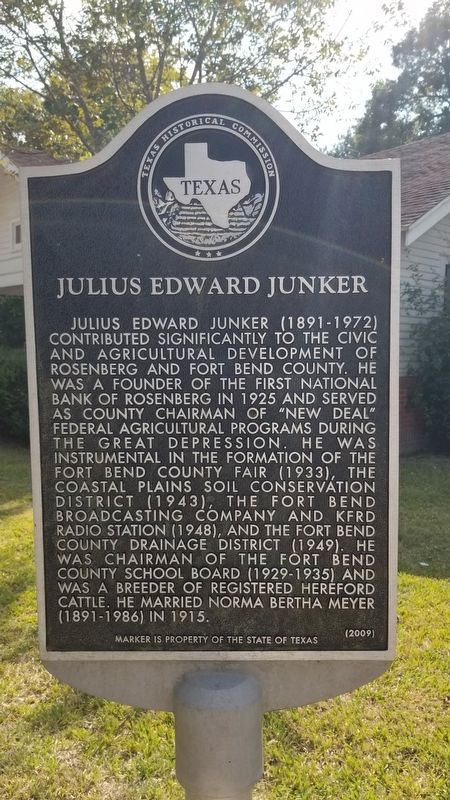 Julius Edward Junker Marker image. Click for full size.