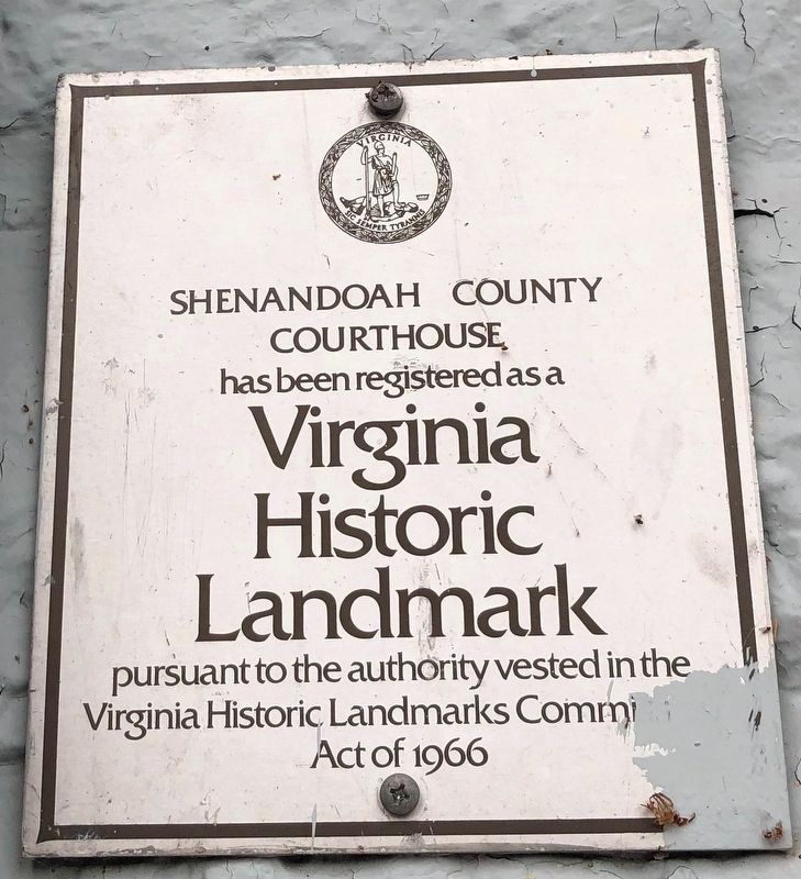 Virginia Historic Landmark plaque on the building image. Click for full size.