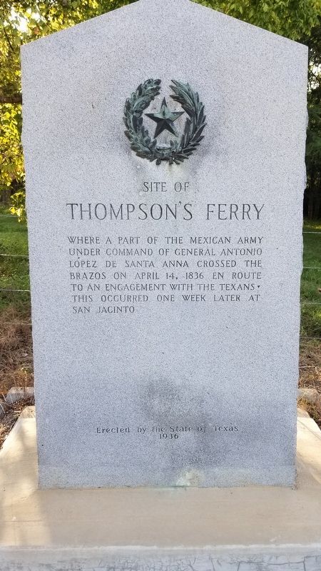 Site of Thompson's Ferry Marker image. Click for full size.
