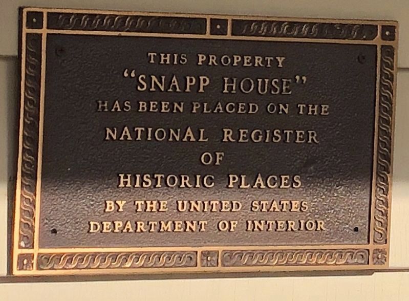 "Snapp House" Marker image. Click for full size.