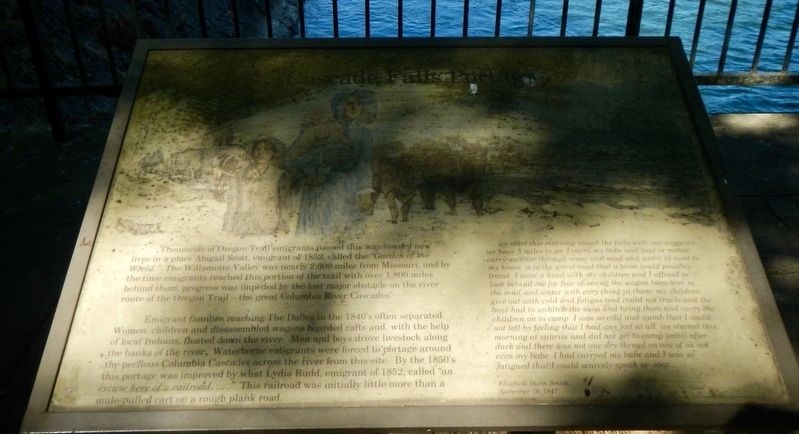 Cascade Falls Portage Marker. Click for full size. Cascade Falls Portage Marker image. Click for full size.
