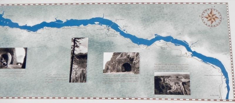The History of the Columbia River Highway Marker, detail (right side of the map) image. Click for full size.
