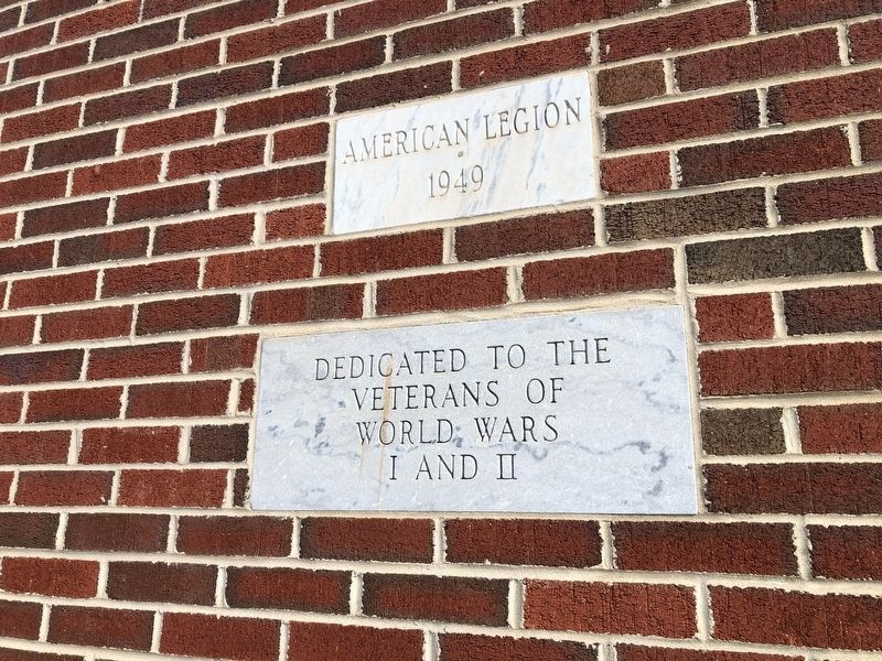 Plaques for the American Legion and World Wars I and II image. Click for full size.