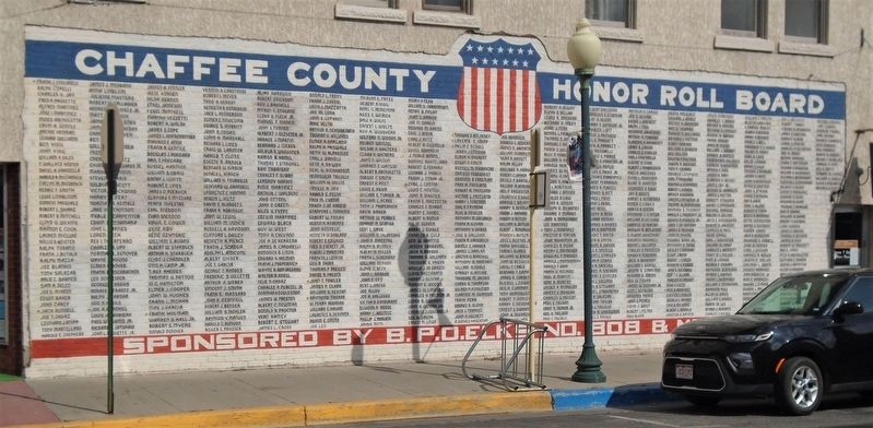 Chaffee County Honor Roll Board. Click for full size. Chaffee County Honor Roll Board image. Click for full size.