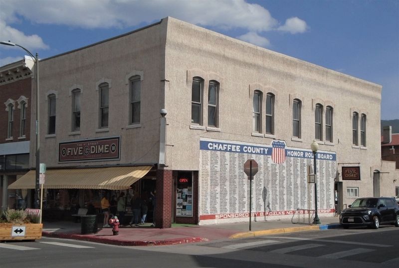 Chaffee County Honor Roll Board. Click for full size. Chaffee County Honor Roll Board image. Click for full size.