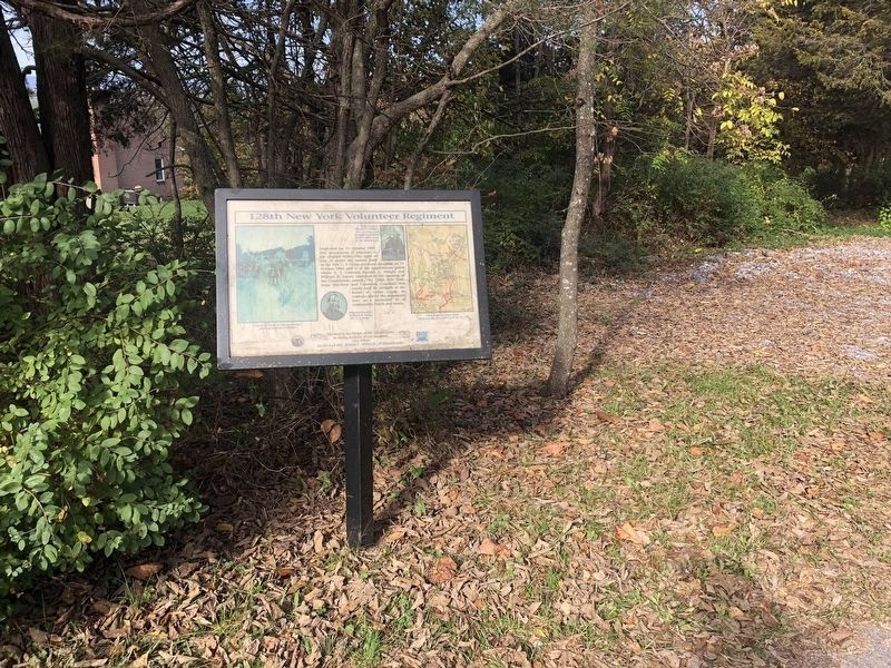 128th New York Volunteer Regiment Marker. Click for full size. 128th New York Volunteer Regiment Marker image. Click for full size.