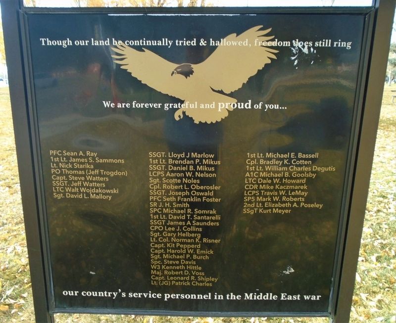 Middle East [Desert Storm] War Memorial image. Click for full size.