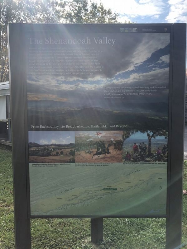 The Shenandoah Valley side of the marker image. Click for full size.