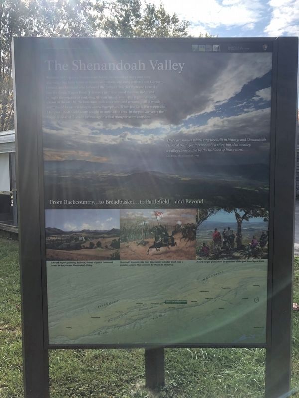 The Shenandoah Valley side of the marker. Click for full size. The Shenandoah Valley side of the marker image. Click for full size.