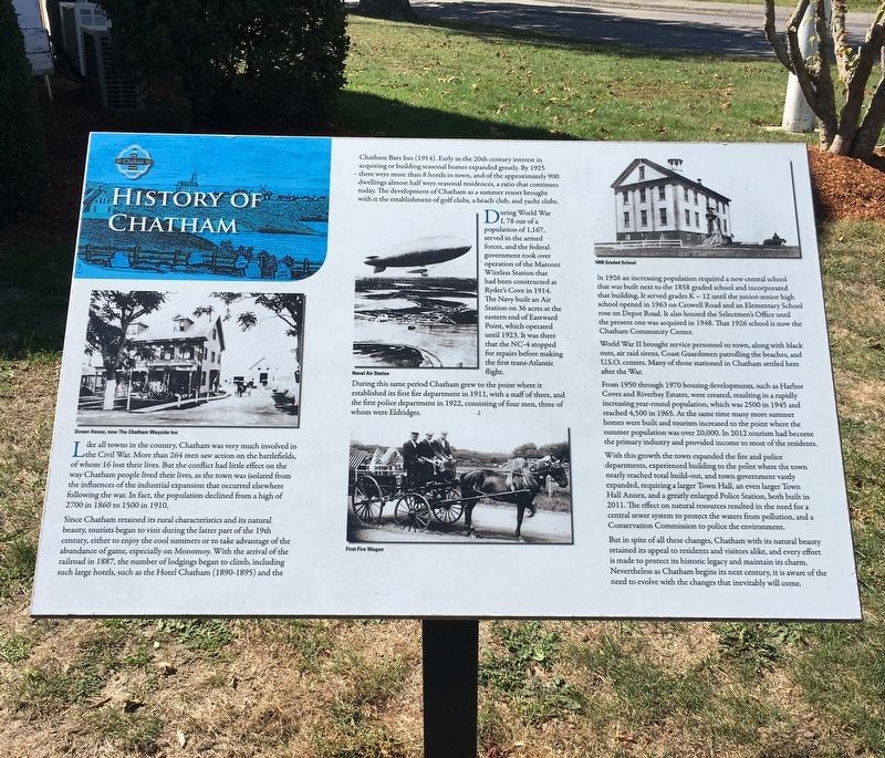 History of Chatham Marker image. Click for full size.