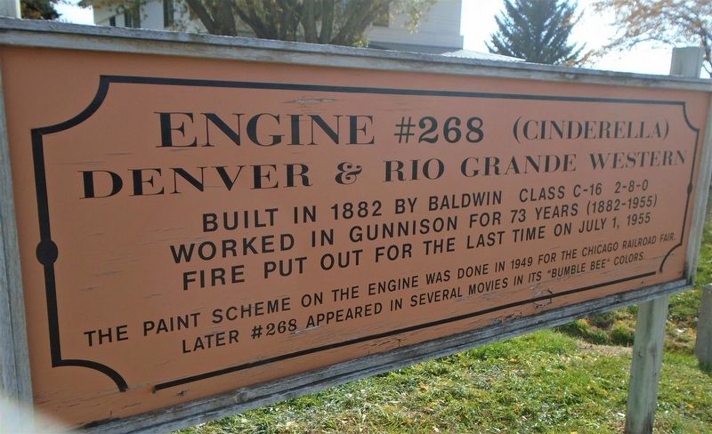 Engine #268 (Cinderella) Marker image. Click for full size.