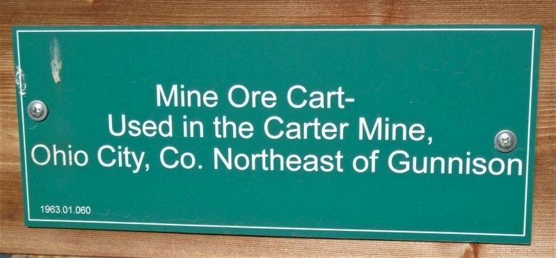 Mine Ore Cart Marker. Click for full size. Mine Ore Cart Marker image. Click for full size.