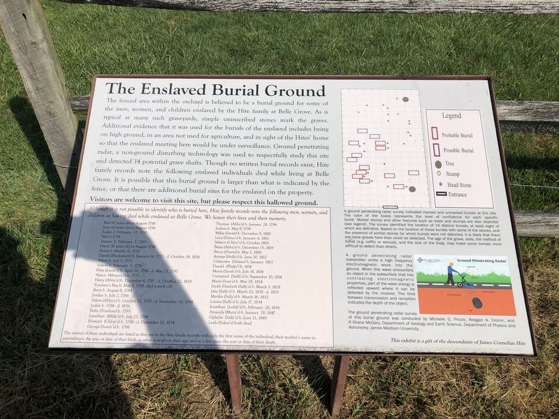 The Enslaved Burial Ground Marker image. Click for full size.