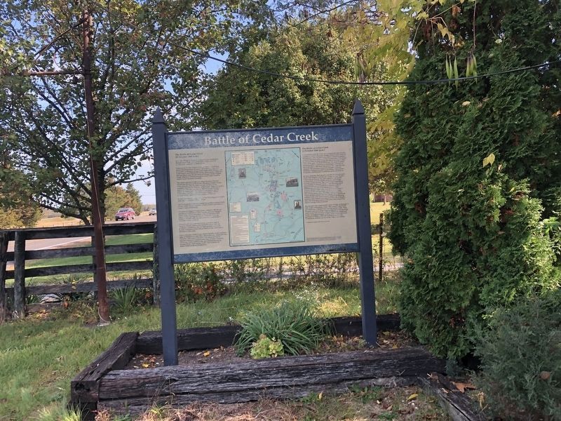 Battle of Cedar Creek Marker. Click for full size. Battle of Cedar Creek Marker image. Click for full size.