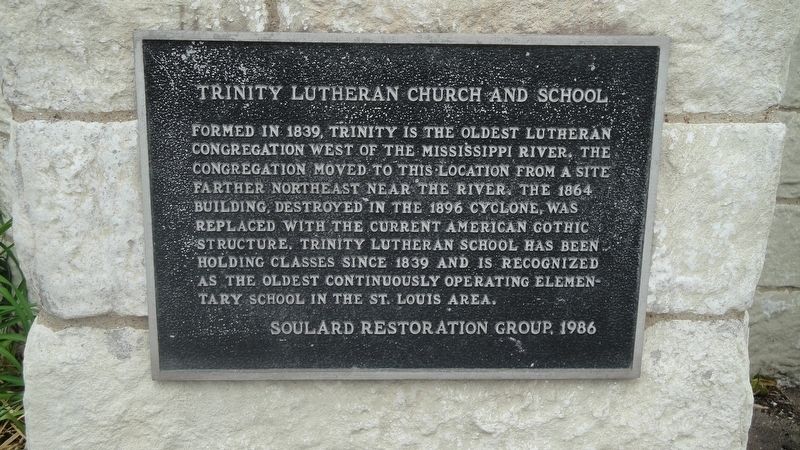 Trinity Lutheran Church and School Marker. Click for full size. Trinity Lutheran Church and School Marker image. Click for full size.