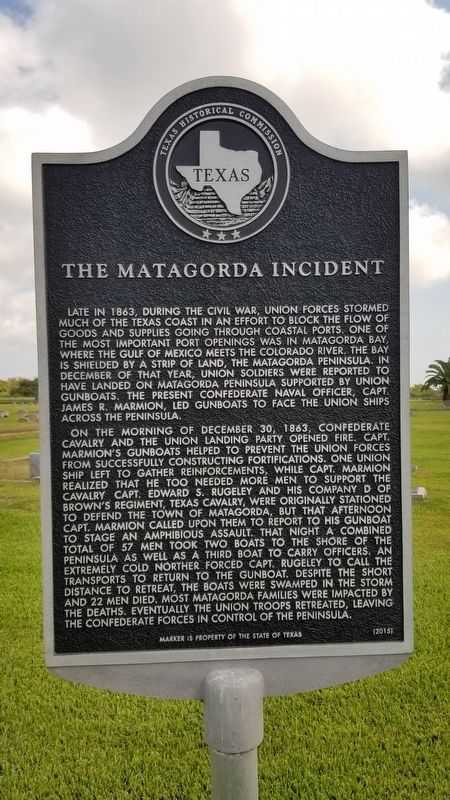 The Matagorda Incident Marker image. Click for full size.