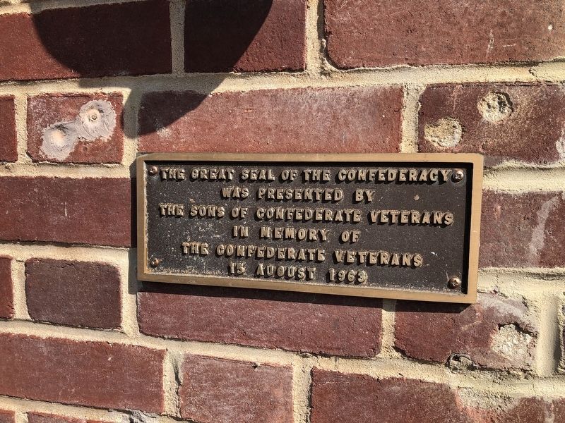 The Great Seal of the Confederacy Marker image. Click for full size.