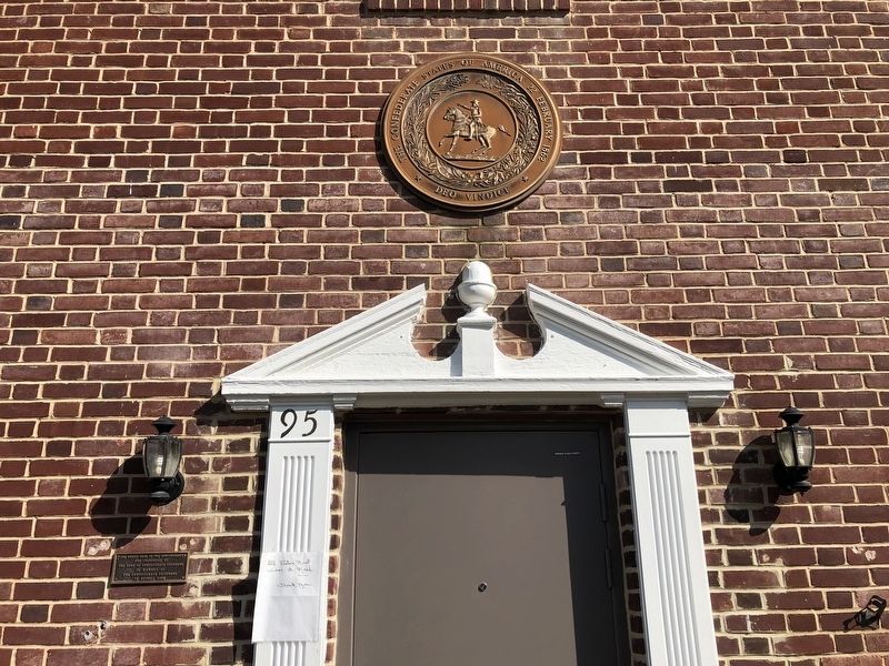 The Great Seal of the Confederacy and plaque image. Click for full size.