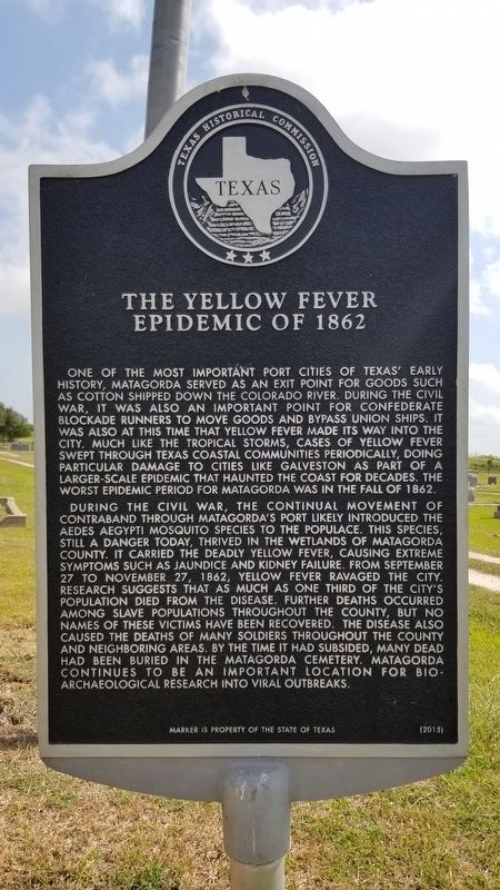 The Yellow Fever Epidemic of 1862 Marker image. Click for full size.
