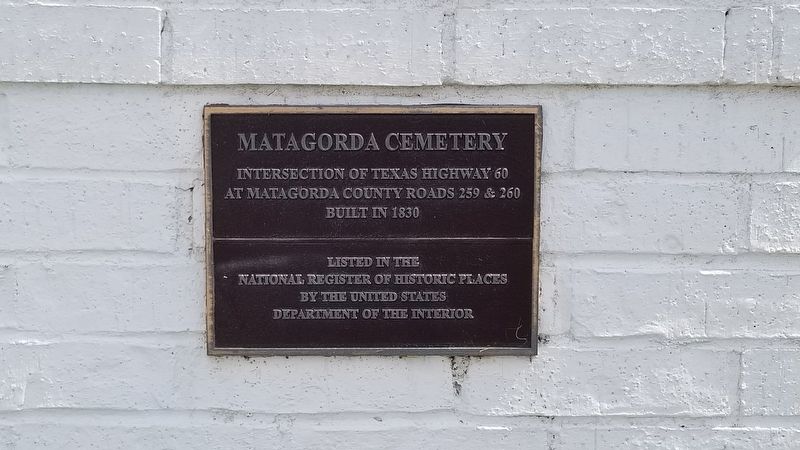 Matagorda Cemetery Marker image. Click for full size.