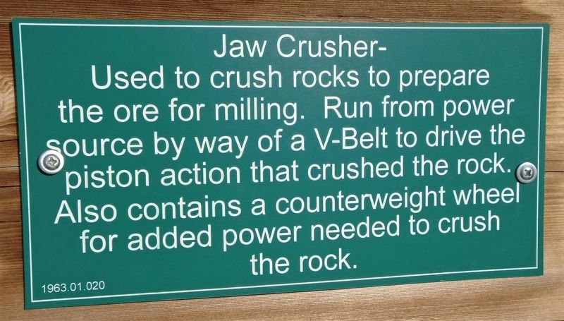 Jaw Crusher Marker. Click for full size. Jaw Crusher Marker image. Click for full size.