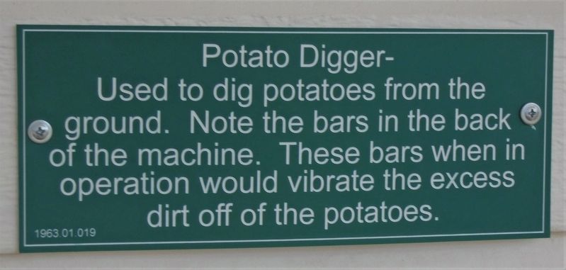 Potato Digger Marker. Click for full size. Potato Digger Marker image. Click for full size.