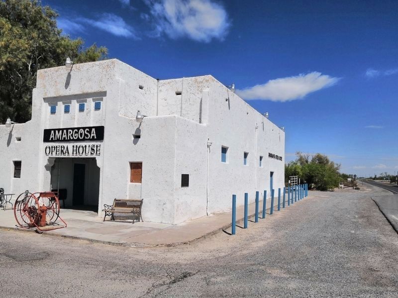 Amargosa Opera House and Marker. Click for full size. Amargosa Opera House and Marker image. Click for full size.