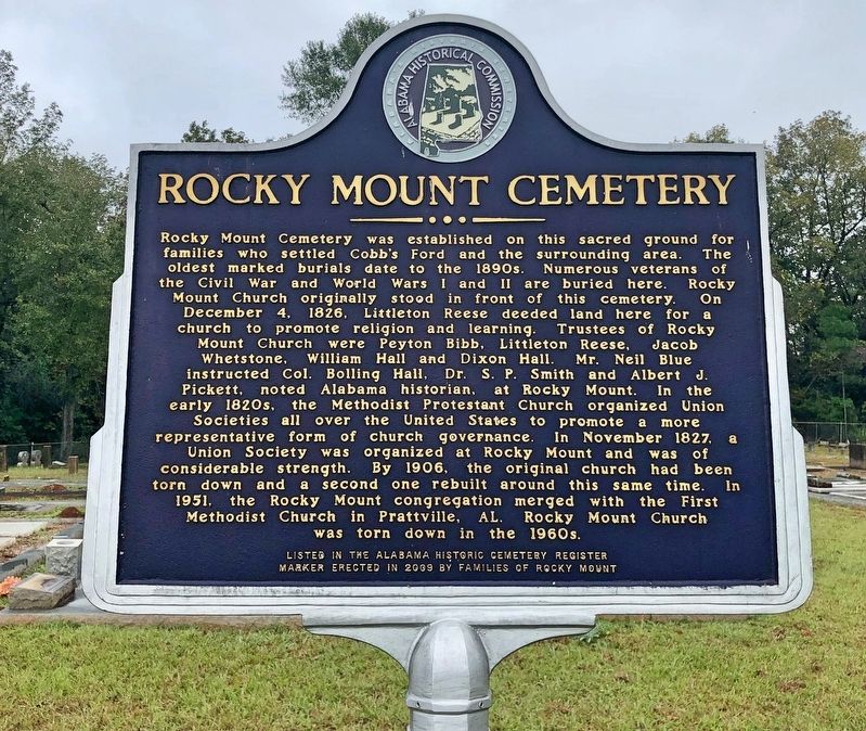 Rocky Mount Cemetery Marker image. Click for full size.