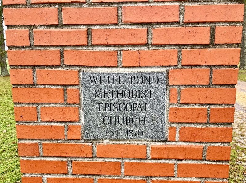White Pond Methodist Episcopal Church formerly owned and supervised the cemetery. image. Click for full size.