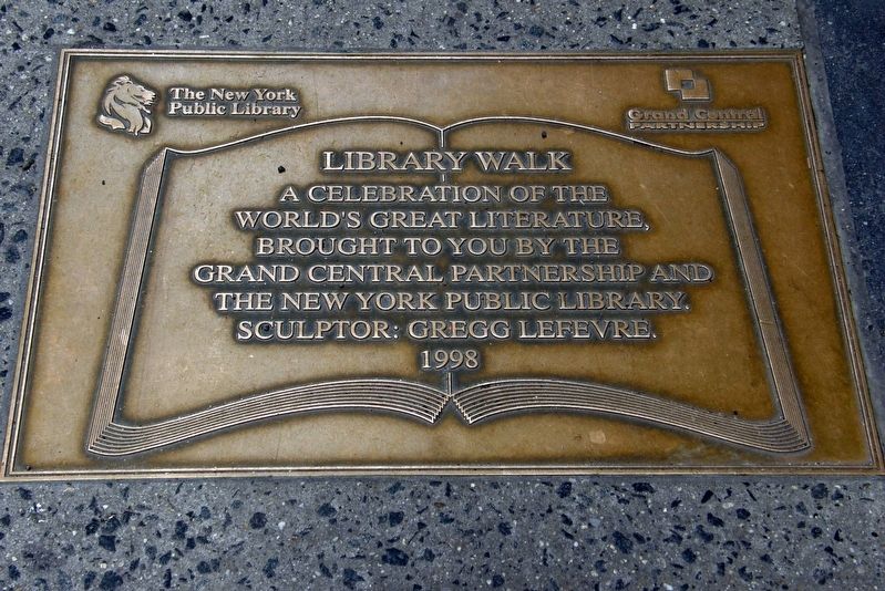 Library Walk plaque image. Click for full size.