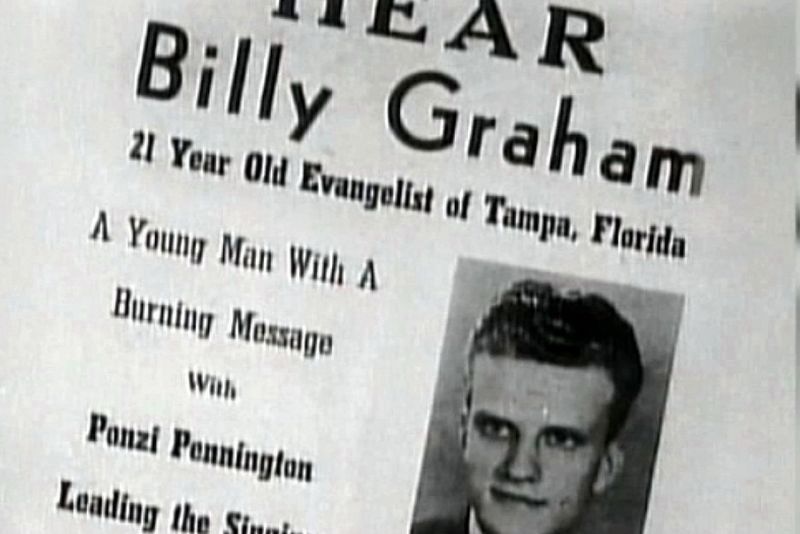 "Billy Graham started his preaching in Florida" image. Click for full size.