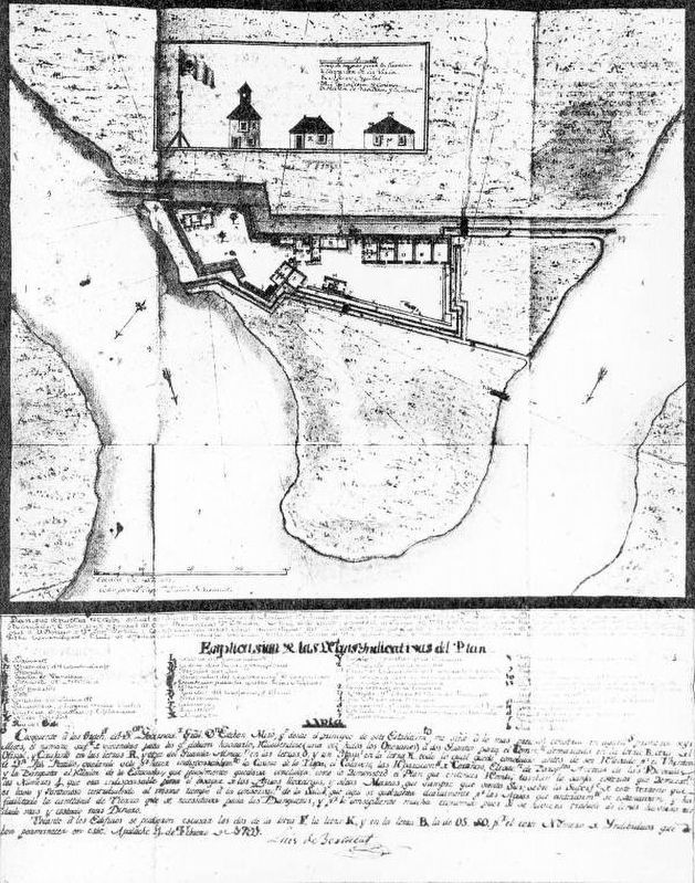 Plan of Fort San Marcos de Apalache - St. Marks, Florida. image. Click for full size.