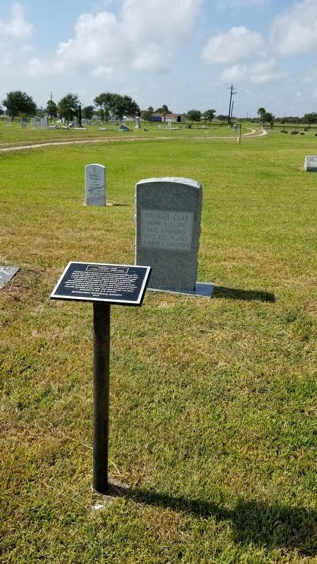 Hannah Carr Marker and Gravestone image. Click for full size.