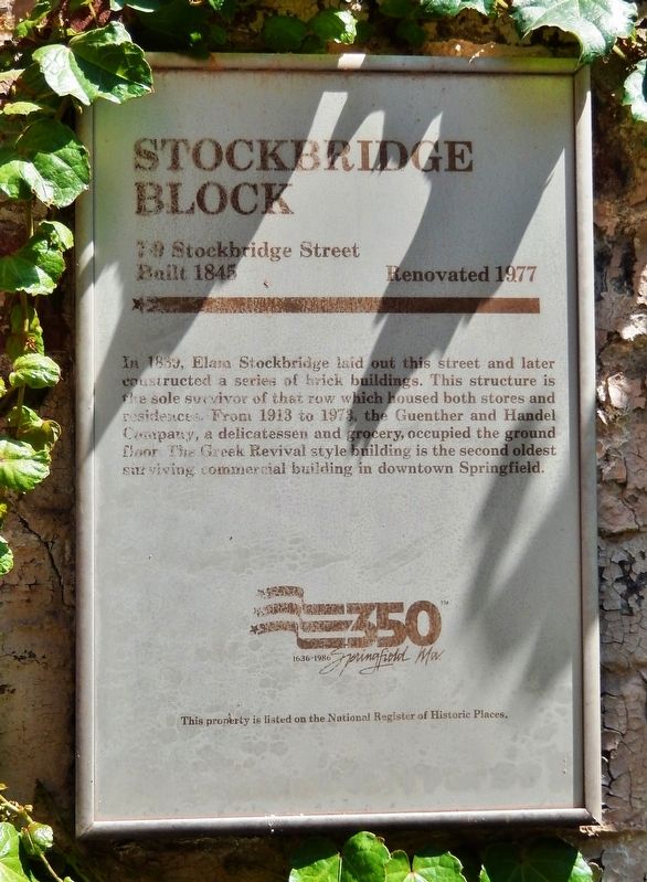 Stockbridge Block Marker image. Click for full size.