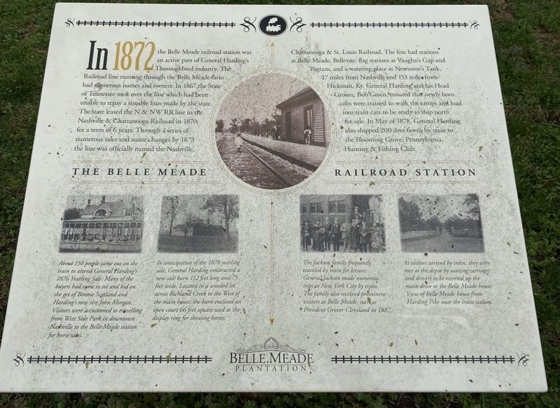 The Belle Meade Railway Station Marker image. Click for full size.