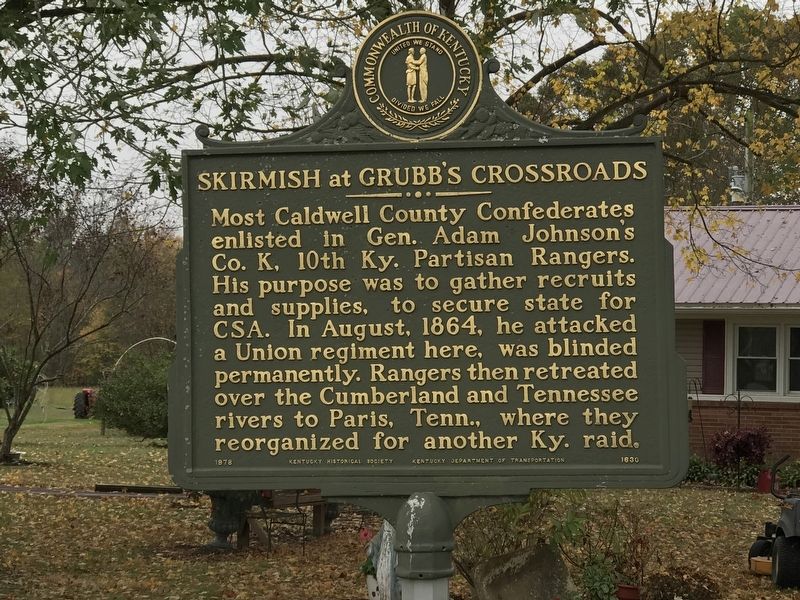 Skirmish at Grubb's Crossroads Marker image. Click for full size.