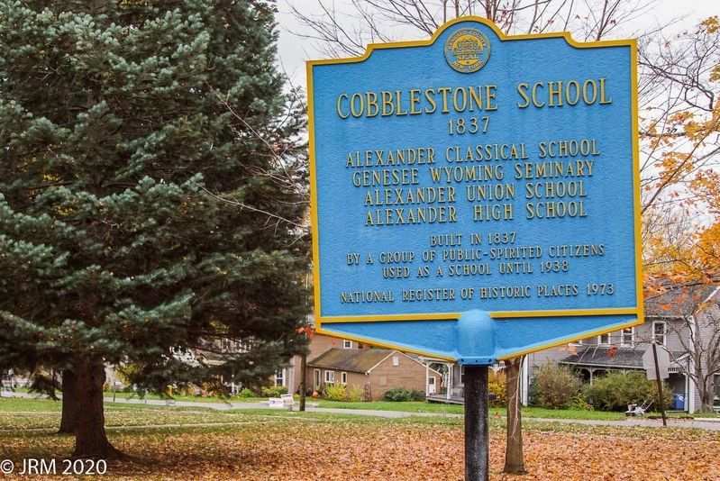 Cobblestone School Marker 2020 image. Click for full size.