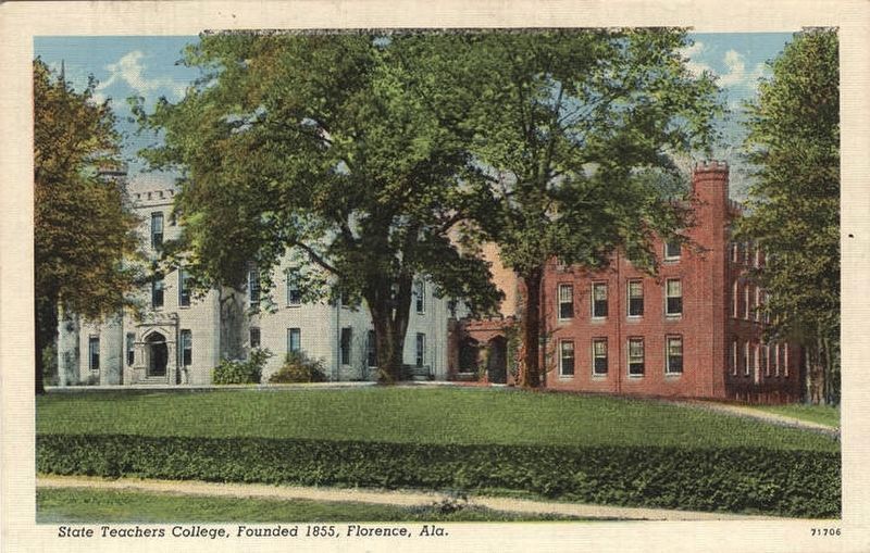 "State Teachers College, Founded 1855, Florence, Ala." image. Click for full size.