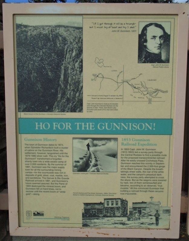 Ho For The Gunnison! Marker image. Click for full size.