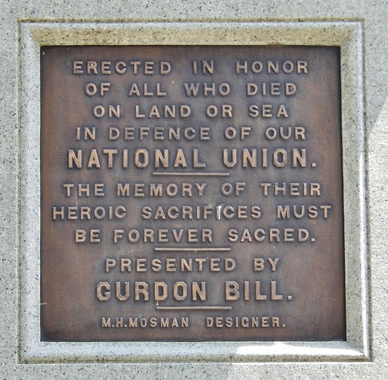 Springfield Soldiers and Sailors Monument<br>(<i>south plaque</i>) image. Click for full size.