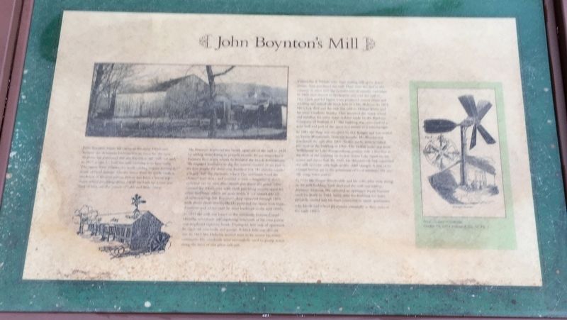 John Boyntons Mill Marker image. Click for full size.