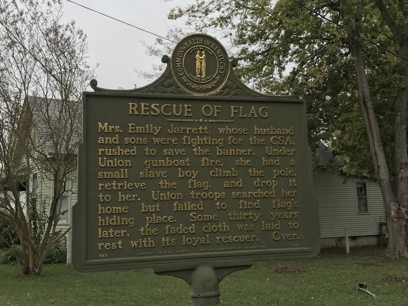 Confederate Flag of Welcome / Rescue of Flag Marker image. Click for full size.