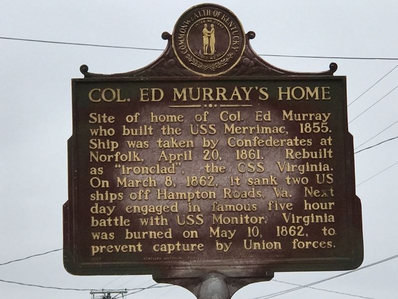 Col. Ed Murray's Home Marker image. Click for full size.