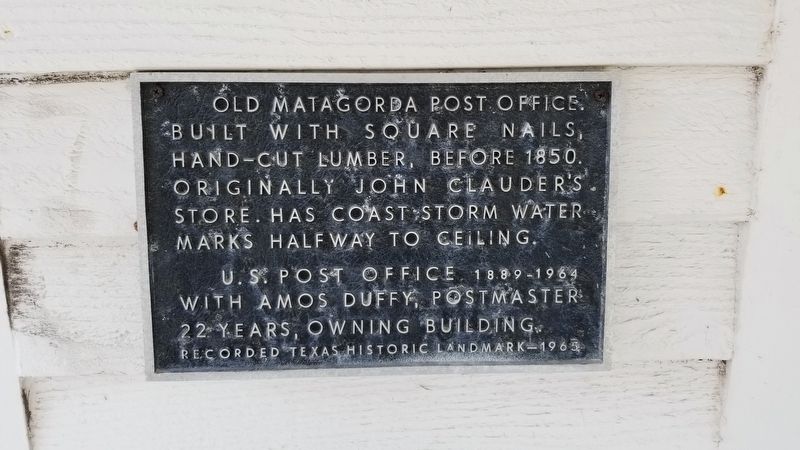Old Matagorda Post Office Marker image. Click for full size.