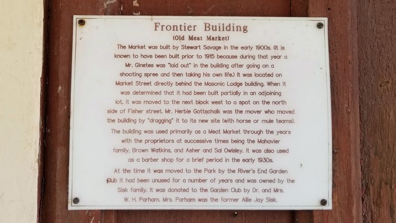 Frontier Building Marker image. Click for full size.